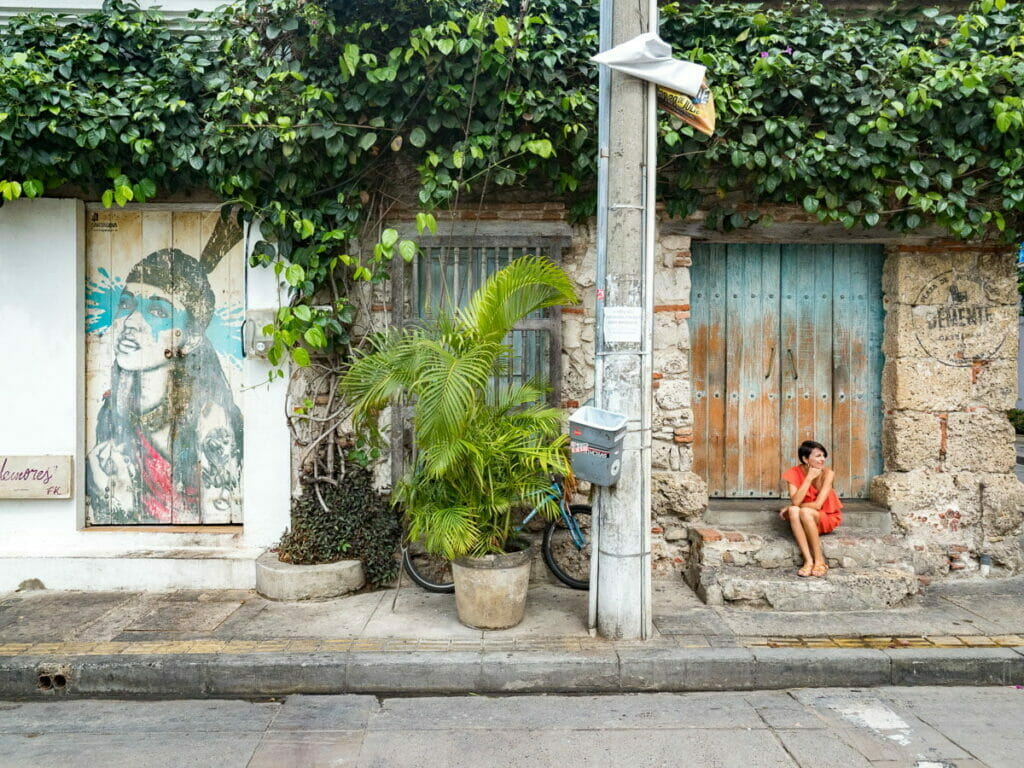 Obras de street art en Getsemani, Cartagena