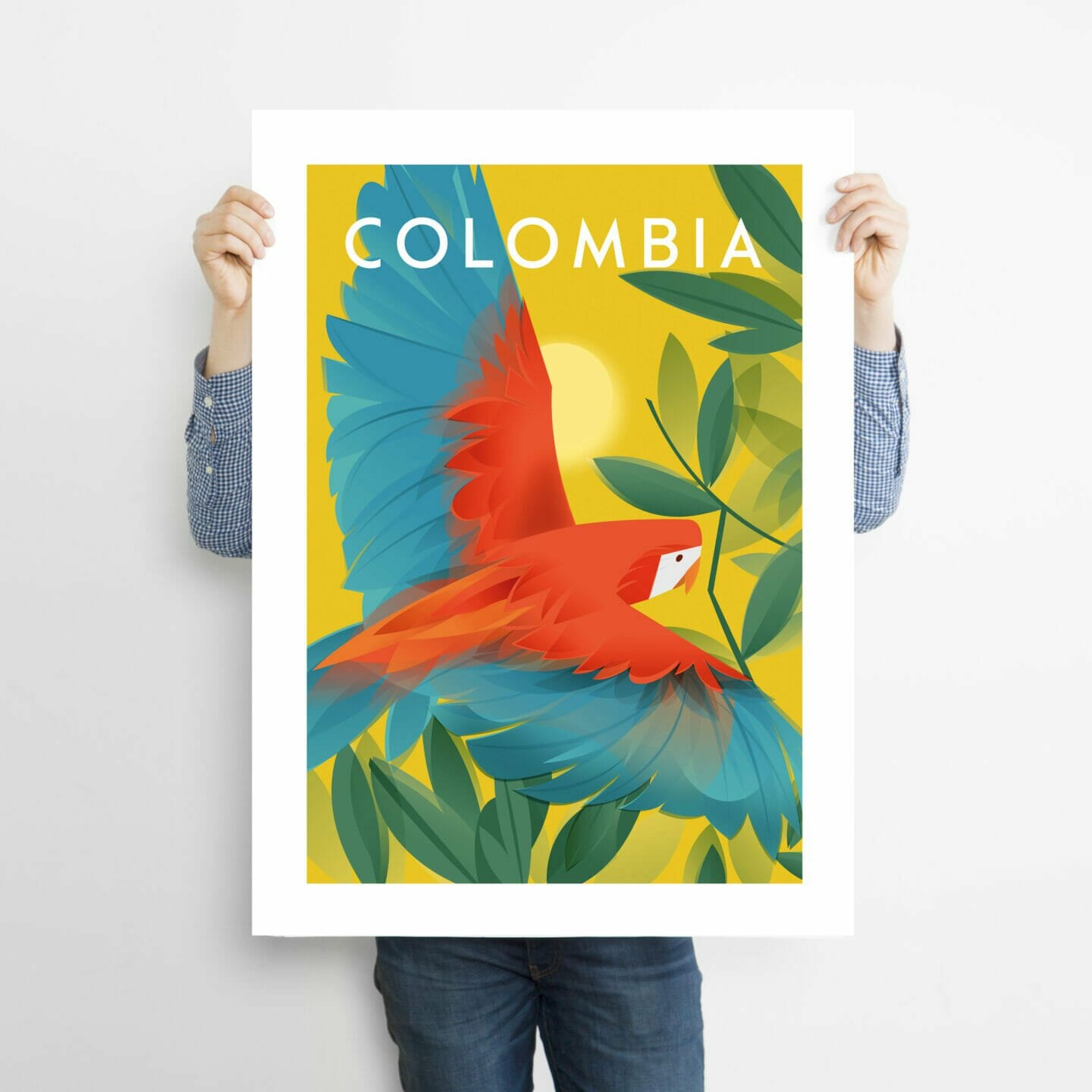 affiche guacamaya colombie travel poster decoration 7